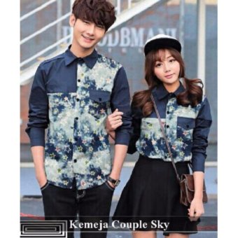Supplier Kemeja Couple - Baju Couple Terlengkap - Kemeja Couple Sky