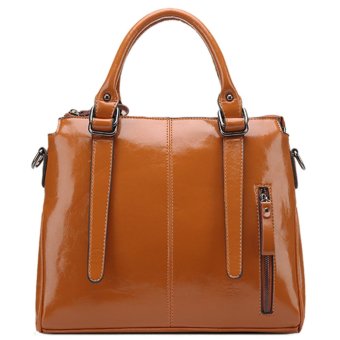 360DSC European Style Womens PU Leather Top-handle Tote Handbag Cross Body Shoulder Bag - Brown- INTL