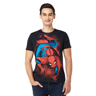Marvel Comic Spiderman Shortsleeve T-Shirt Black