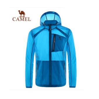 Camel Men Outdoor Skin Jackets Summer Shade Light Breathable Sports Coat (Lake blue) - intl