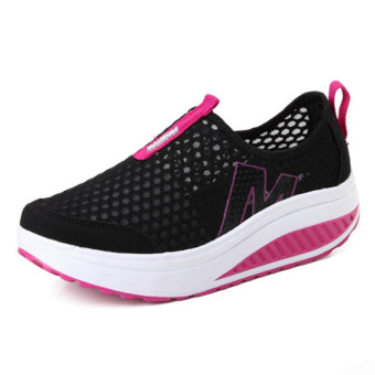 LCFU764 Women Casual Running Sport Breathable Shoes(Black)