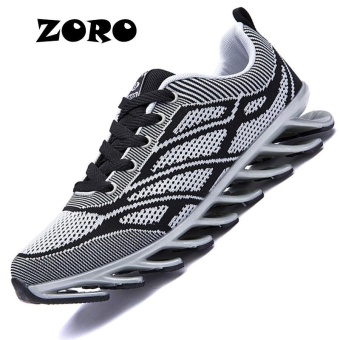 ZORO Spring Men's 2017 Running Shoes Outdoor Antiskid Jogging Tourism Walking Athletic Shoes Unique Trend Sports Shoes (Grey) - intl
