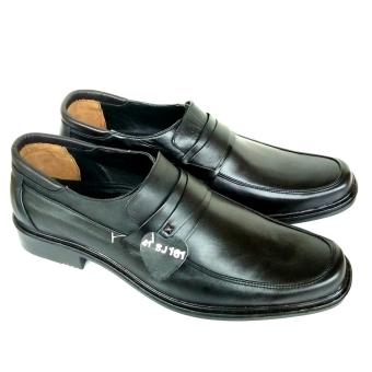 Man Dien Sepatu Kulit Pantofel Pria Export Quality SJ161-HT (Hitam)
