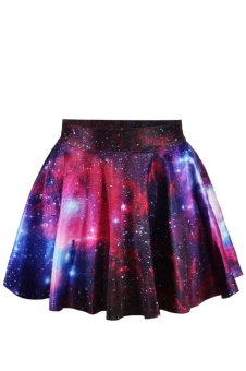 Jiayiqi Cosmic Intergalactic High Waist Skirt (Star Trek Red)