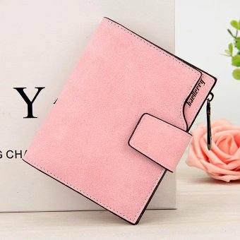 Victory Fashion Woman New Wallet Han version Multi card Medium length Multi-function Trifold Coin purse(Pink) - intl