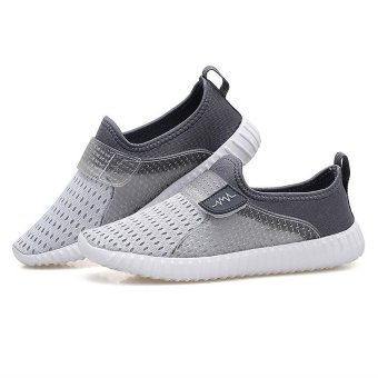 2017 New Causal Mesh Shoes Men Shoes Slip On Fashion Loafers Shoes For Couple,light Male Summer Loafers Non-slip Shoes Women/Men Breathable Comfortable Mesh Slip Ons(grey) - intl