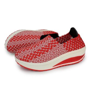 Hand woven shoes Muffin Cradle shoes Women's Shoes,Red - intl