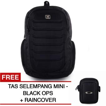 Gear Bag Aligator Backpack - Black +Raincover FREE Tas Selempang Mini Black Ops