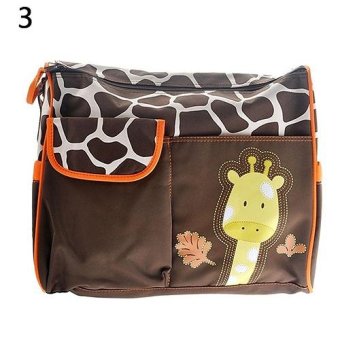 Broadfashion Multifunction Animal Adjustable Strap Baby Diaper Feeding Mummy Shoulder Bag (Brown) - intl
