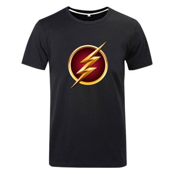 Cosplay Men's DC The Flash Flag T-shirt (Black)