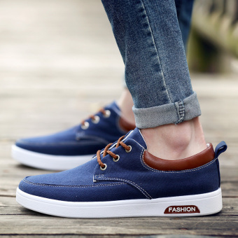 ZUNCLE Men's Fashion Casual Flat Sport Shoes (Blue)