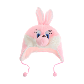 GEMVIE Korean Style Winter Warm Cap Cute Rabbit Plush Hat Ear Protection Hat For Boys Girls (Light Pink) - intl