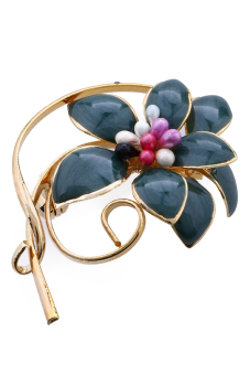 1901 Jewelry Flower Brooch 1239 - Bros Wanita - Hijau
