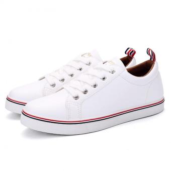 AD NK FASHION Women's Fashion Casual Leather Low Cut Flat Shoes(White)JC294 - Intl
