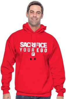 Positive Outfit Hoodie Sacrifice Your Ego - Merah