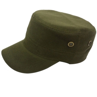 Military Style Hat Army Cap Flat Cap Outdoor Leisure Sports Leisure Visor (Army Greenﾣﾩ - intl