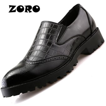 ZORO Men's Oxfords Fashion Style Casual Low Shoes,Breathable Dress Shoes for Summer (Black) - intl