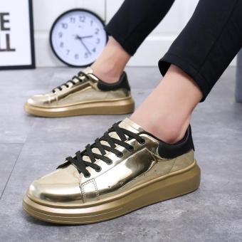New ideas Low- top Lovers Student Golden Leisure time Korean fashion sports Skate shoes,Gold - intl