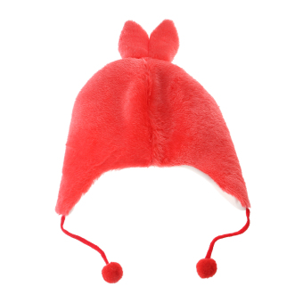 GEMVIE Korean Style Winter Warm Cap Cute Rabbit Plush Hat Ear Protection Hat For Boys Girls (Red) - intl