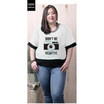 Ace Fashion T-Shirt Wanita Negative Jumbo - (White)