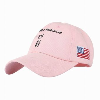 GEMVIE Unisex Men's Casual Cotton Baseball Caps Sunhat Crown Printed Hip Hop Snapback Caps (Pink) - intl