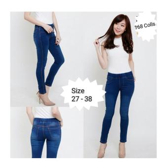 168 Collection Celana Jegging Bluesy Jeans Pant-Biru
