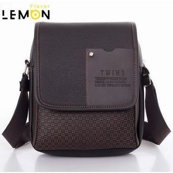 2017 New Black/Brown PU Leather Men Travel Bags Brand Men Shoulder Bags Hot Crossbody Bags Fashion Men Messenger Bags B037 - intl