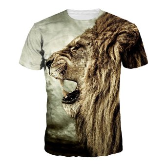 Jiayiqi Agung raja singa lengan pendek longgar latihan T-shirt-nya