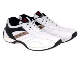 Garucci Sepatu Casual Pria - Sintetis Gda 068 Putih Kombinasi