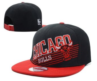 Snapback Fashion Sports Caps Men's Women's Chicago Bulls Hats Basketball NBA Simple Exquisite Boys Bboy All Code Embroidery Black - intl