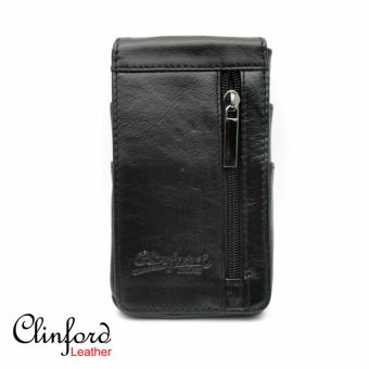 Clinford Dompet Kulit sarung HP / Handphone - Cilnford LZD 3208 Hitam