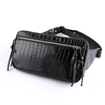 Korean Chest Package Fashion Men Small Bag Leisure Chest Package One Shoulder Bag Croco Chest Package Old School Waist Bag SmallBackpack - intl(...)