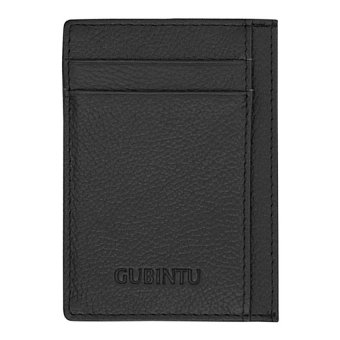 USTORE Solid Color GUBINTU Card Bag Business Card Holder Men CreditID Card Wallet Black - intl