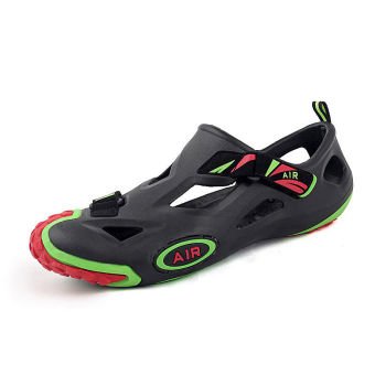 Men's Sports Sandals Slippers Fisherman Anti-slip Soft Shoes Black&Red