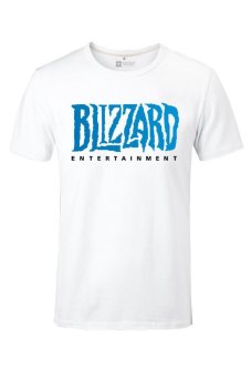 Cosplay Men's Blizzard Entertainment Logo T-Shirt (White)