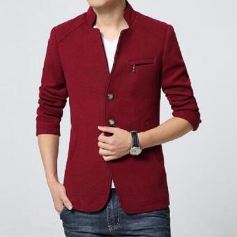 blazer pria slimfit korean style in red