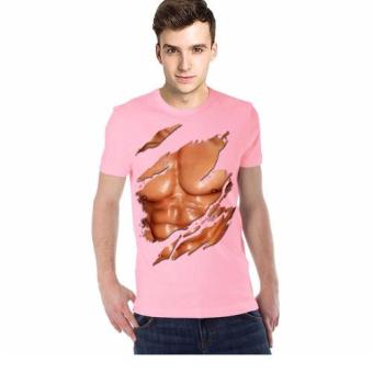 NSClothing Kaos 3D Six Pack Strong Pink