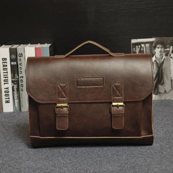 Man Messenger Bags Business Briefcase Tote Handbag Crossbody Shoulder Bags YZ8102(Brown) - intl