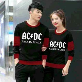 legiONshop-sweater pasangan/sweater couple-AC!DC-black maroon