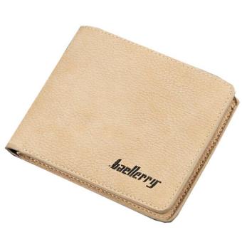 New Style Man's Short Wallets Retro Simple Thin Purse Bags MWTR2009-1-2 beige