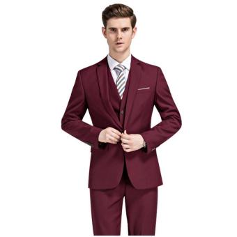 Gallery Fashion - Satu stell jas pria terbaru ( Red Maroon ) keren ( jas vest celana ) - 12