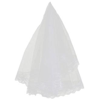 JNTworld 3 Meters Long Lace Veil Bride Veil Cover Veil Scarf Bridal Wedding Veil(White) - intl