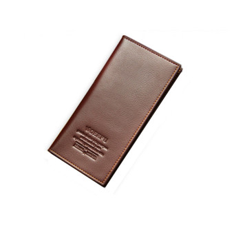 Man's Wallets Leather Long Business Billfold MWT-A02-2 (brown) - Intl