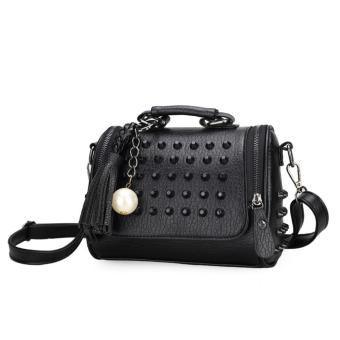 Luxury Handbags Women Bags Designer Handbags High Quality PU Leather Bag Famous Brand Retro Shoulder Bag Rivet - intl