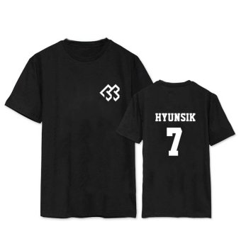 BTOB Melody Born To Beat Album HYUNSIK Shirts K-POP Casual Cotton Tshirt T Shirt Short Sleeve Tops T-shirt DX240 (Black) - intl