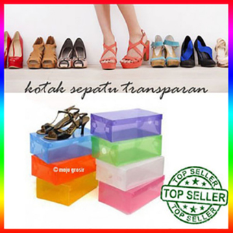 Laris Unik - Kotak Sepatu (Shoes Box) Warna Warni Transparan