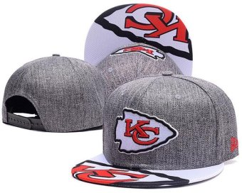 Sports Hats Snapback Women's Fashion Caps Football Kansas City Chief NFL Men's Hat Sunscreen Cotton Fashionable Sports New Style Grey - intl