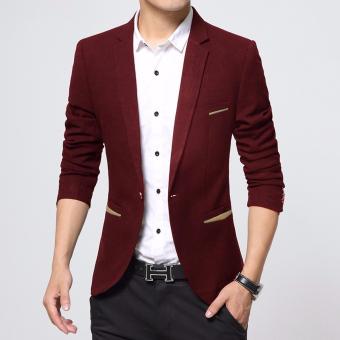 Fashion Pria - Jas Pria Casual Trend Style - Red Maroon