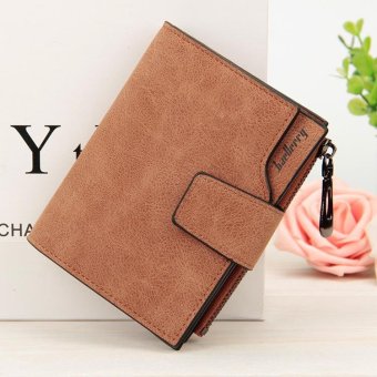 Victory Fashion Woman New Wallet Han version Multi card Medium length Multi-function Trifold Coin purse(Brown) - intl
