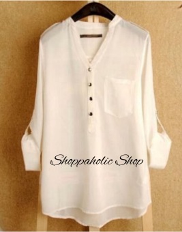 Shoppaholic Shop Hem Blouse Rissa - White